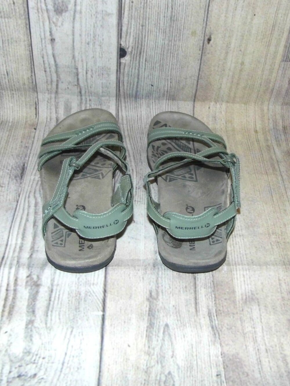 MERRELL Sandspur Blue Dove Leather Sandals Womens Size 8 - Picture 5 of 7